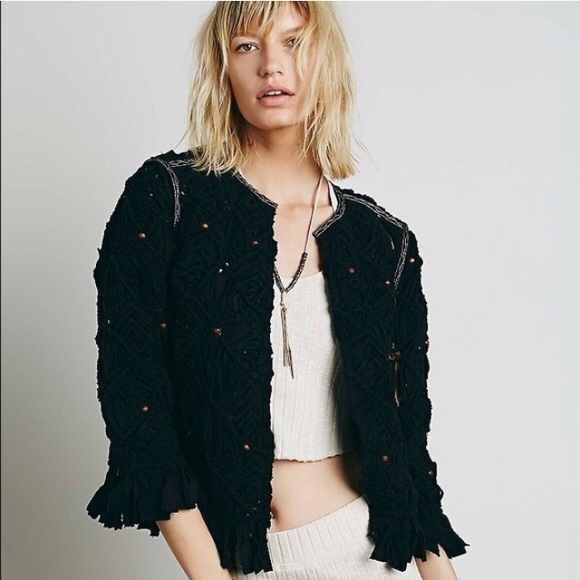 🦄 Free People Heirloom macrame Jacket